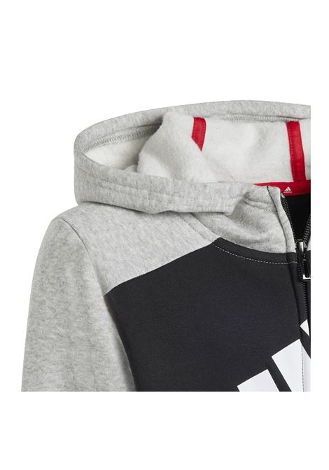 TUTA ESSENTIALS BIG LOGO FLEECE NERO BAMBINI ADIDAS CORE | Tute | IJ6386-
